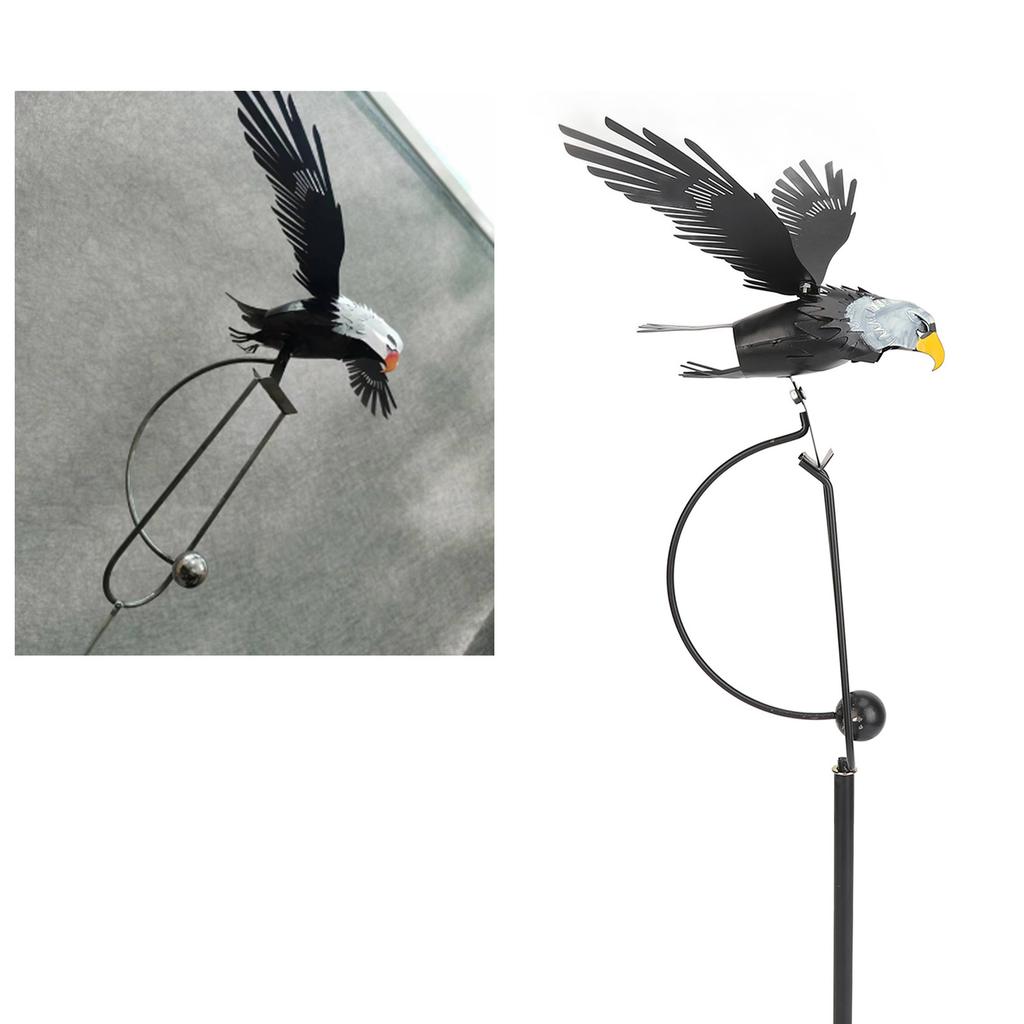 Metal Eagle Stake, Lifelike Stake Ornament Iron Outdoor Garden Decoration for Garden, Lawn, Courtyard