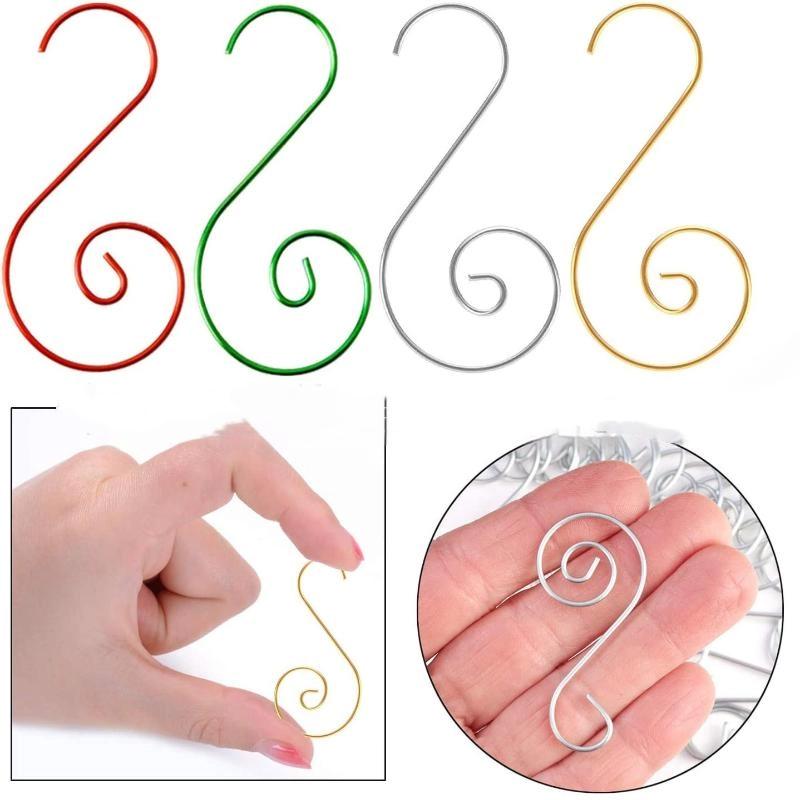 12/20Pcs/Set Party Supplies Christmas Decoration Hanger Hooks Xmas Tree Hook S Shaped Metal Hook