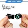 Kit de Conector de Plugue para Sensor de Carro de 3 Pinos Compatível para Hyundai para Kia, Série Plástica Impermeável de 2,2 mm Conector de Terminal de Fio Macho Fêmea Preto