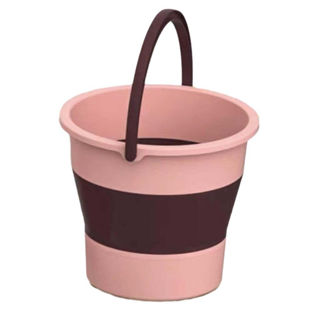 

Ведро для воды объемом 16,8 л, экономящее место, складное, удобное, многофункциональное, для ванной комнаты, кухни, кемпинга розовый