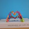Creative Color Oil Painting Heart-shaped Gesture Figurine Ornament Love Hand Sculpture Modern Fashion Home Desktop Decoration