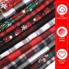Christmas Decor Fat Fabric Bundles Buffalo Plaid Fat Quarters Square Charm Yarn-Dyed Checked Quilting for DIY Crafting Sewing