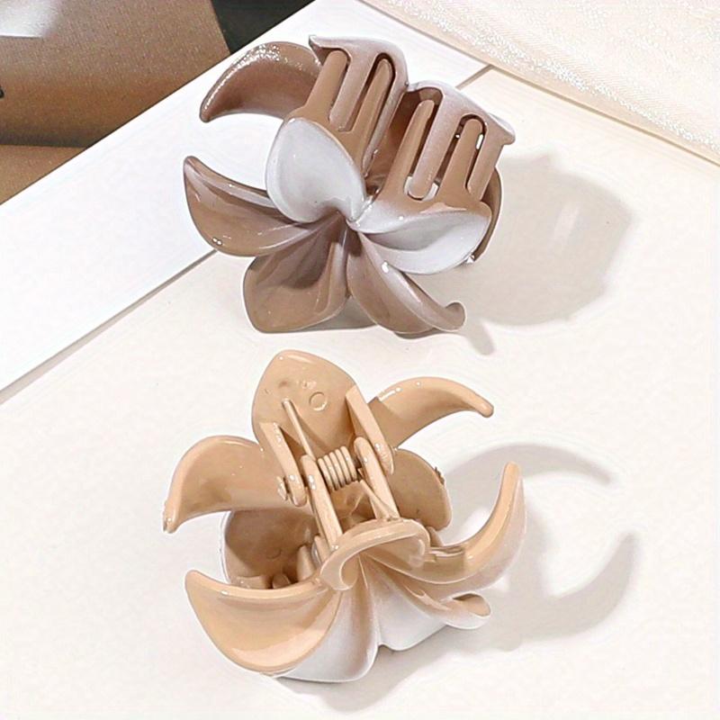 Colorful Marble Printed Candy Color Flower Hair Claws, Bohemian Beach Hair Accessories Claw Clips Hair Clips Hair Jaw