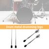 Drum Legs Support Metal Floor Tom Legs Floor Roller Accessory Drum Accessory Drum Stand Replacement Drum Leg Stand Leg