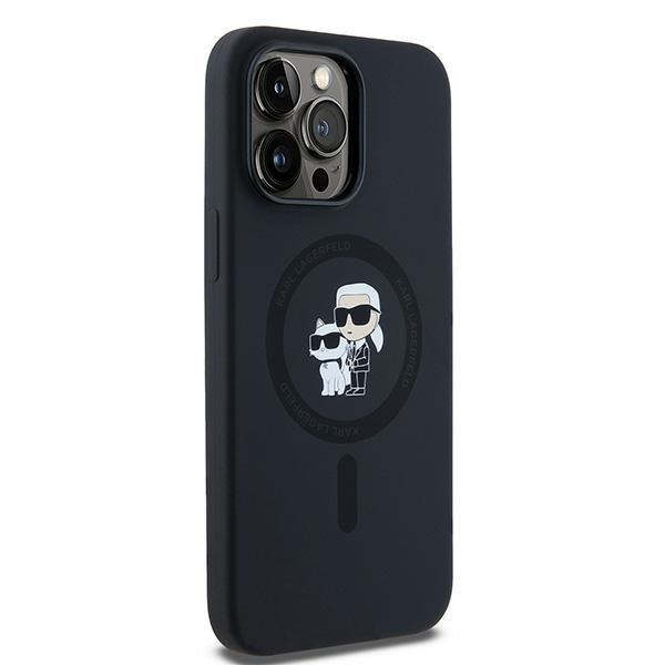 Karl Lagerfeld Klhmp14Xscmkcrhk Iphone 14 Pro Max 6.7 Czarny/Black Hardcase Silicone Karl & Choupette Magsafe