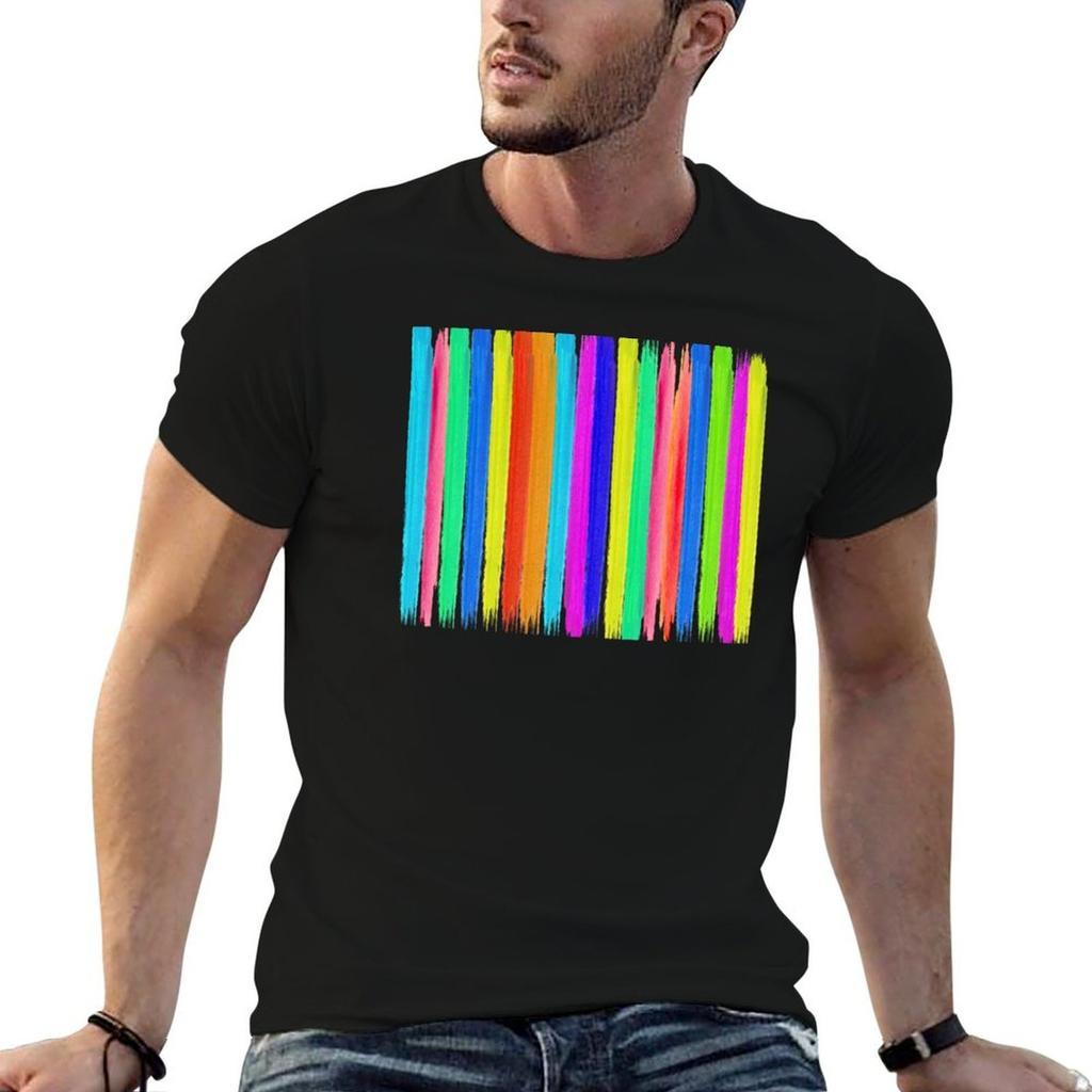 Vertical Striped  Retro Stripes Pattern T-Shirt Plus Size Simple Casual Top