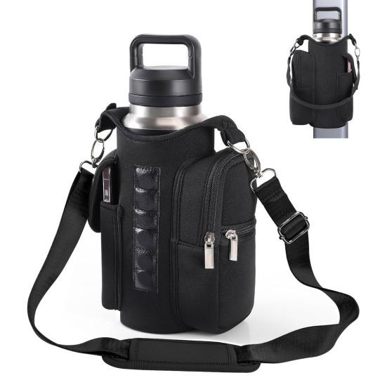 Magnetic Water Bottle Holder Crossbody Bag Waterproof Oxford Kettle Pouch for Gym Outdoor