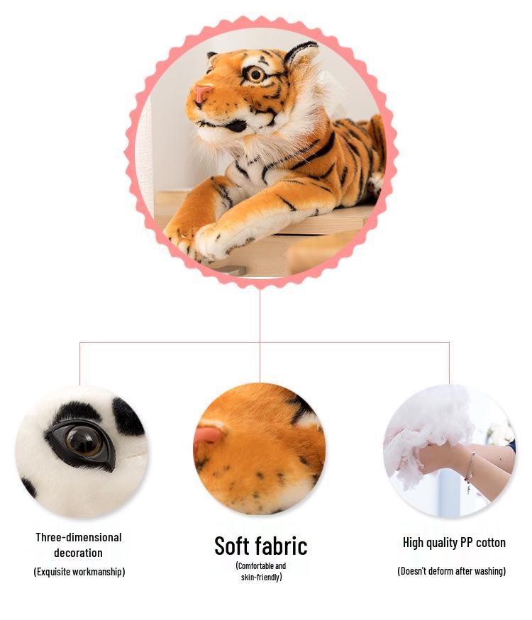 Set cutie de șervețele pluș animal desen animat creativ - Design câine cu pete și tigru