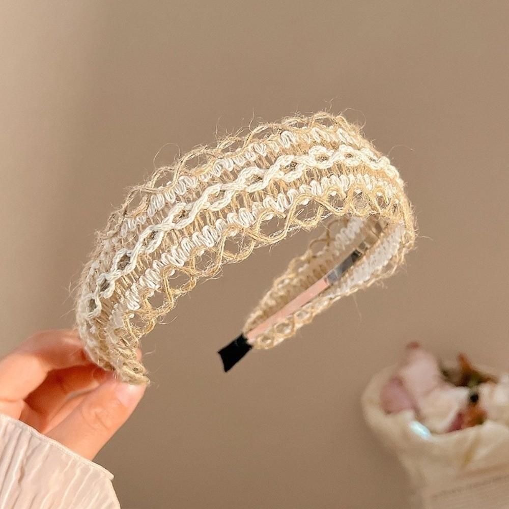 Bohemian Style Wide Brim Hair Hoop Elegant Hair Band Cross Knotted Headband Hair Accessories Style 3