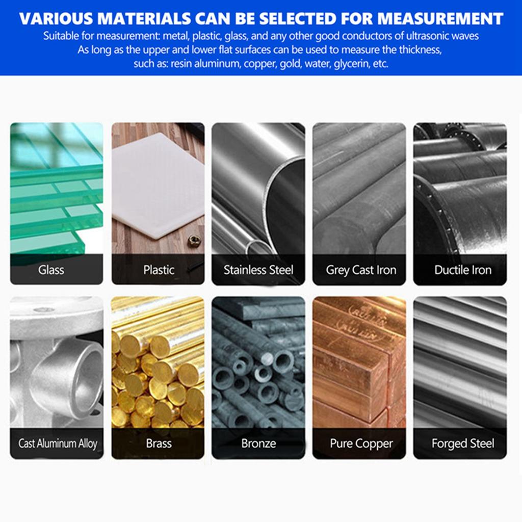Digital Thickness Gauge SMART SENSOR Digital Ultrasonic Thickness Gauge Sound Velocity Meter Metal Depth Tester AS840