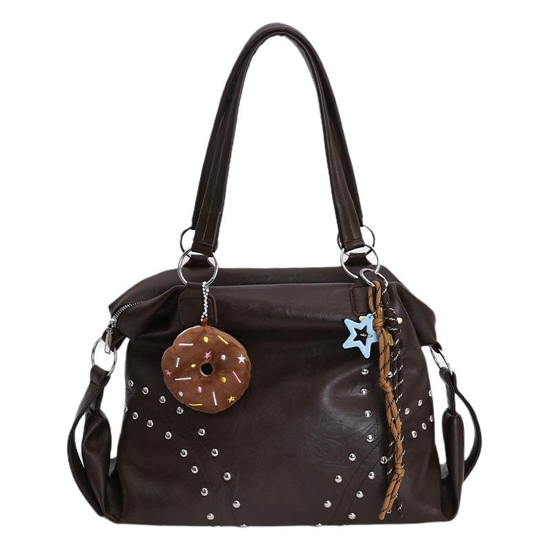 Retro Portable Locomotive Bag Women's 2025 New Trendy Fashion Niche Tote Bag High-end Large-capacity Armpit Bag