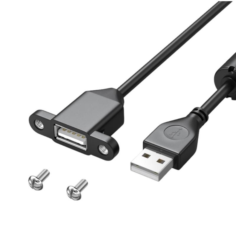 

USB 2.0 Удлинительный кабель Папа-Мама с винтами для крепления на панель для принтера, сканера, жесткого диска, Панель крепления, Кабель данных