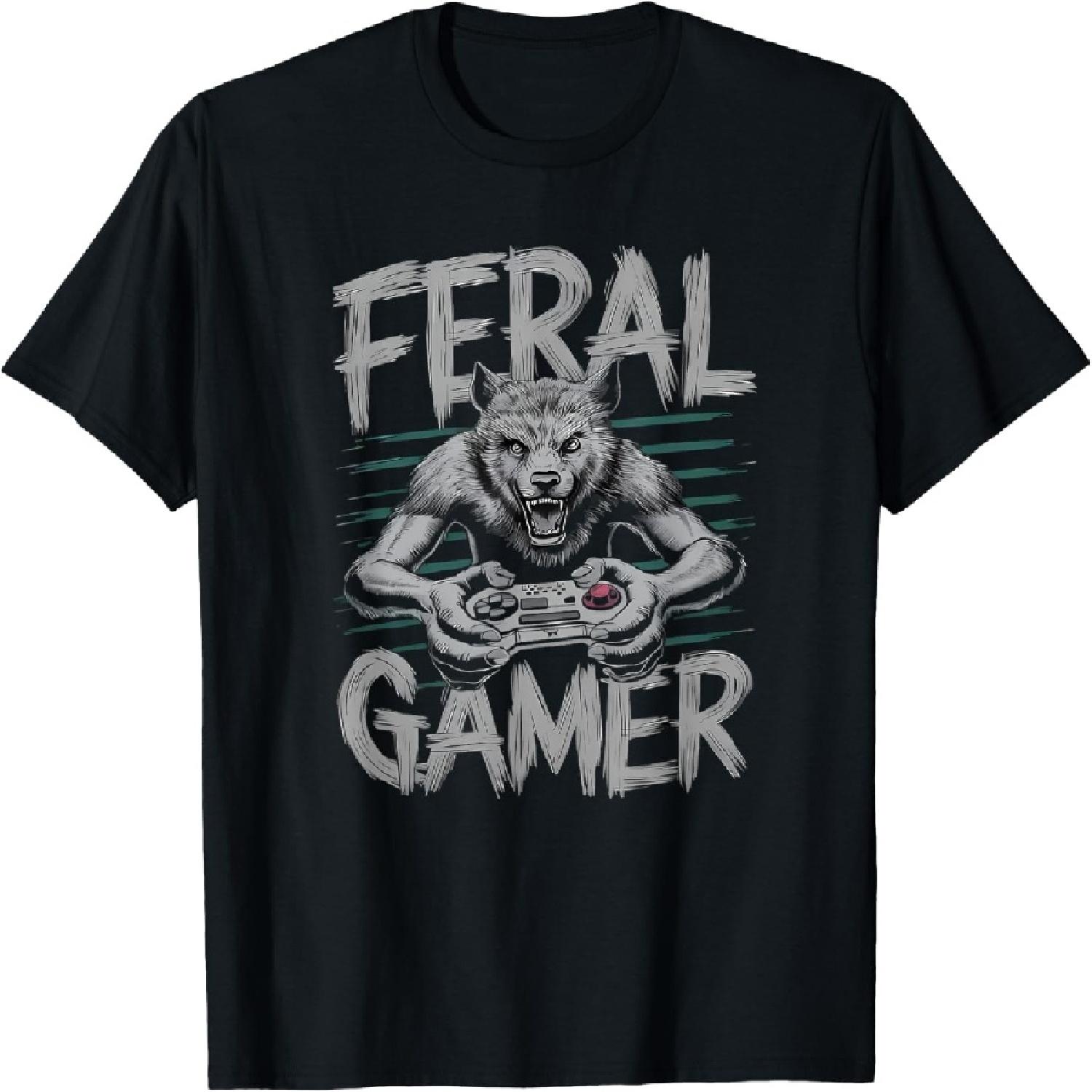 Feral Werewolf Mythical Beast Monster For Gamers Horror T-Shirt S