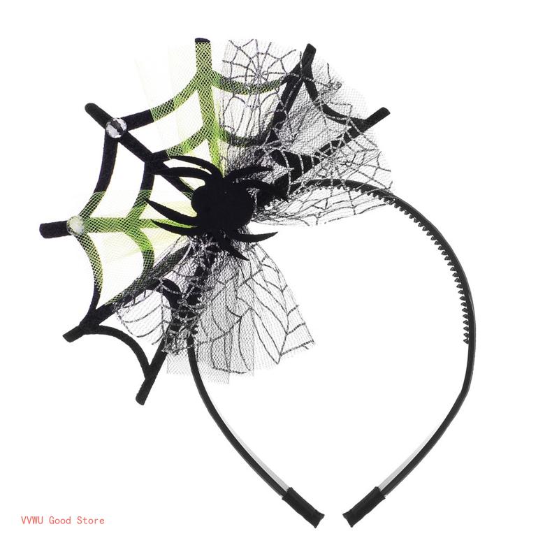 for Creative Web Hair Hoop Photoshoot Hair Holder Halloween Party Headwear for Children Adult Unisex
