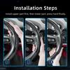 Suitable for Honda Carbon Fiber Texture Steering Wheel Cover with Segmented Quick-Release Design, Durable, for Cr-V Civic Hr-V Zr-V Vezel City Amaze