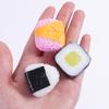 PVC Sushi Onigiri Keychain: Japanese Cuisine Nori-Wrapped Rice Bag Charm