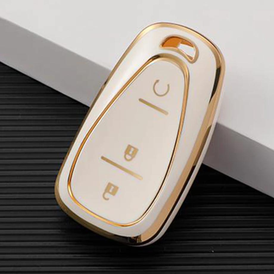 For Chevrolet Malibu Blazer Traverse Seeker Onix Equino Volt Bolt Trax Orlando Cruze Spark Sonic Camaro Tpu Car Key Case Cover