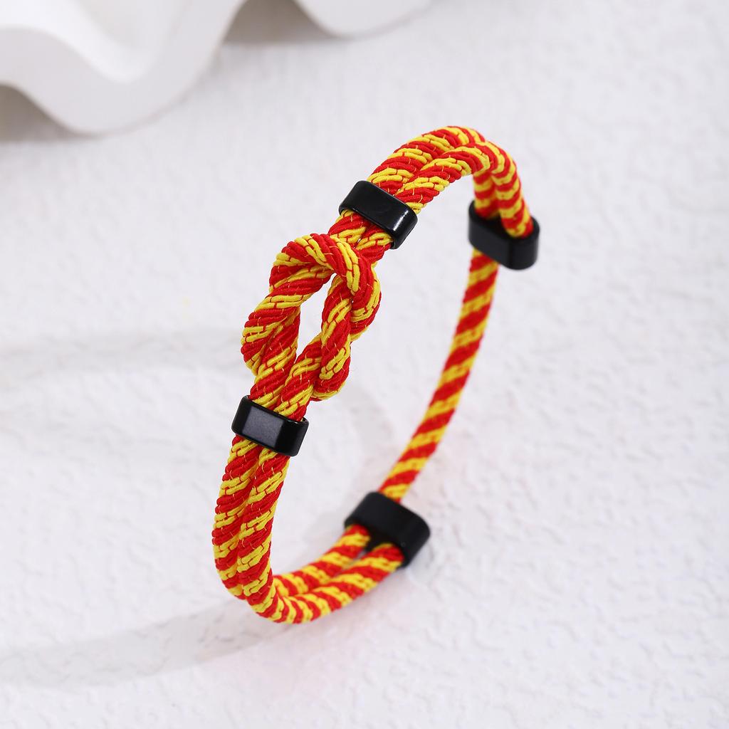 Handmade Milan Rope Adjustable Men Bracelet with Knot Design