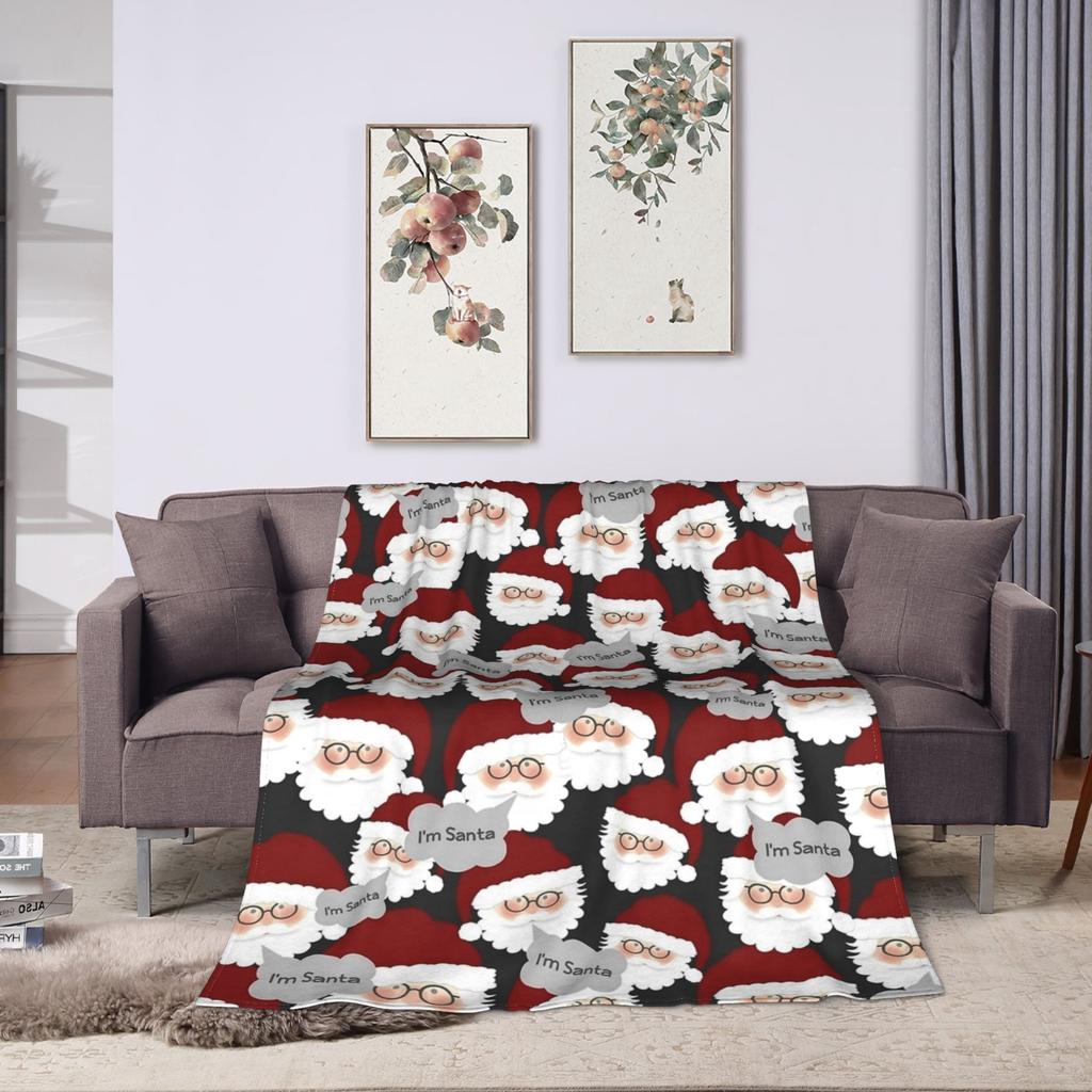 Christmas Gingerbread Pattern Pastel Pink Red Blankets Coral Fleece Plush Autumn Soft Throw Blankets for Sofa Outdoor Rug Piece