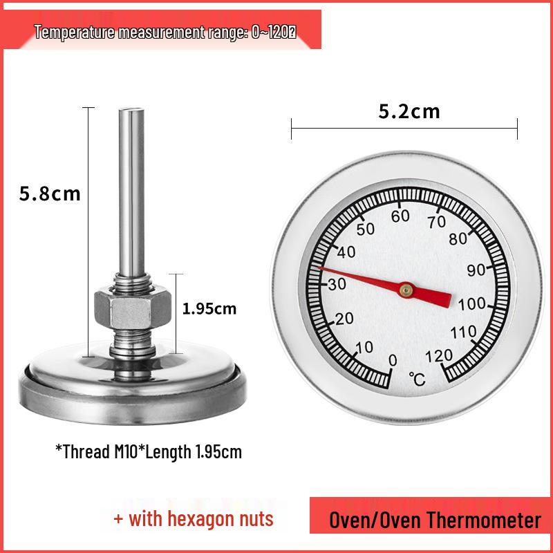 Stainless Steel Short Needle Thermometer for Oven and Barbecue