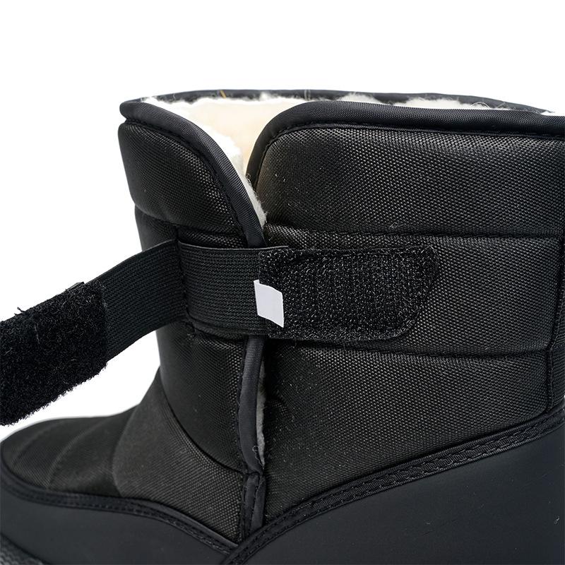 Mode High Top Herren Wasserdichte Winterstiefel Outdoor Dick Plüsch Weiche Schneestiefel Leicht Rutschfest Knöchelstiefel Einfarbig Schneestiefel