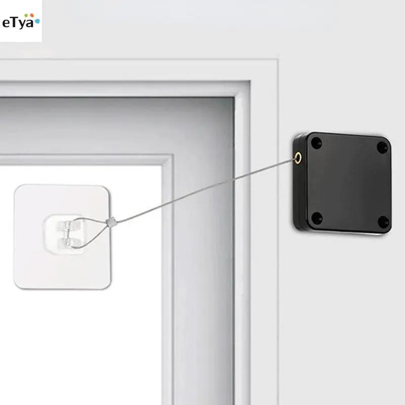 Home Automatic Wood Door Closer Punch Free Auto Self Closing Device for Cabinet Fridge Kitchen Slide Door House Gate Heavy Duty