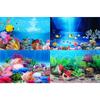 Bright Color Aquascape Painting Aquarium Background Paper Aquarium Decor Landscape Sticker