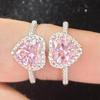 Dingrui Pink Love Zircon Diamond Ring - Platinum-Plated Women's Boutique