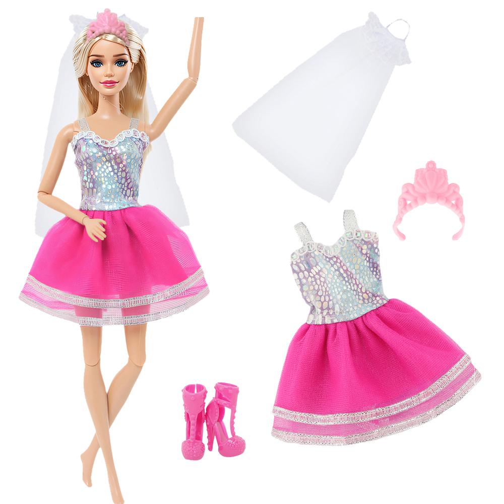11.5'' Girl Doll Clothes Fashion Doll Dress Mini Skirt Sport Outfit Tops Pants Shoes Racket Cap High Heels Boots Toy Accessories Gift