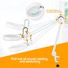 5/8/10X Vergrößerungslampe Lampe Tattoo Nagel Schönheit Zahnarzt Lupenlampe Kaltlicht LED Clip Schreibtischlampe 127mm Glaslinse Handfrei