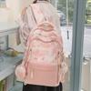 The new Japanese ins high-value, fresh, sweet and cute butterfly graffiti backpack, lightweight backpack for junior high school students