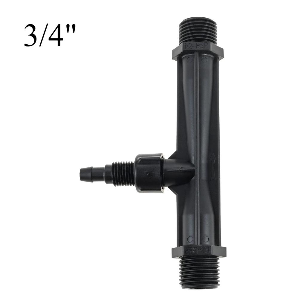 1PC Plastic Irrigation Fertilizer Injector Tube 1/2 3/4 1inch Thread for Agricultural Fertilizer Irrigation Swimming Pool Black