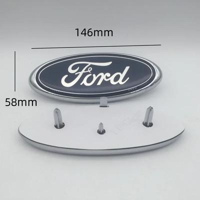 New 2026 Car Sticker Hot For Ford New 1pcs 3D for Ford Blue Black 146mmx58mm Car Front Head Hood Bonnet Emblem Rear Tail Bumper