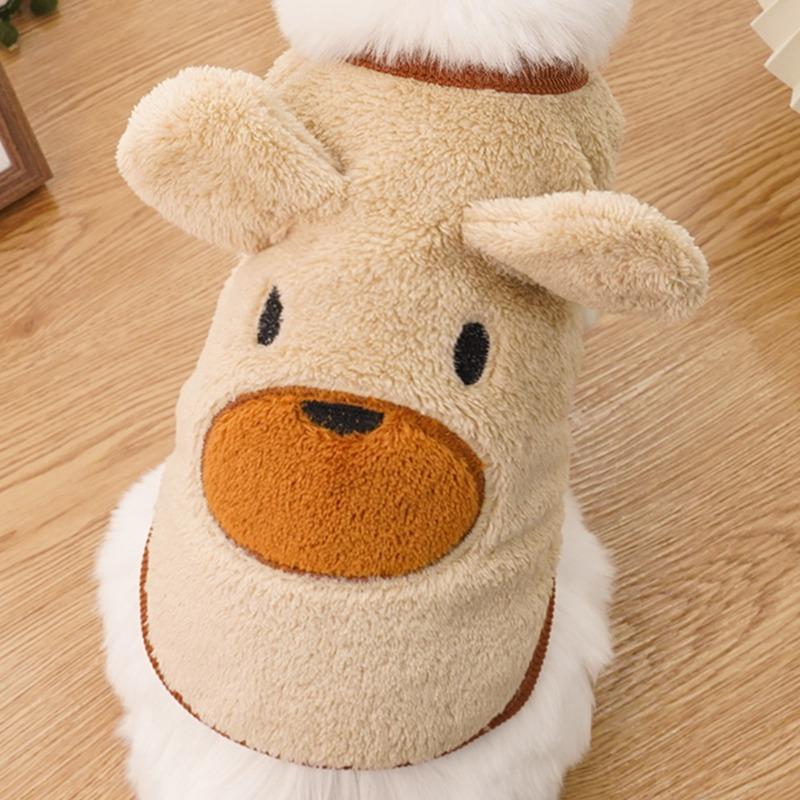 Winter Clothing with Fleece, Warm Pet Milk, Cute Dog Clothes, Teddy Schnauzer Cat Clothes and Supplies