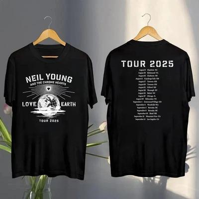 Neil Young Love Earth Tour Merch Tour 2025 Nachdruck Unisex T-Shirt