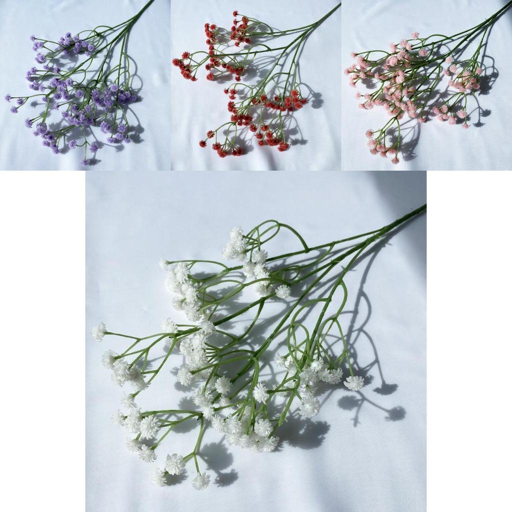 Artificial Babys Breath Bouquet Plastic Flower For Home Decor Photography Prop