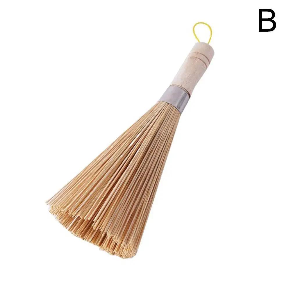 Kitchen Natural Bamboo Pot Brush Bamboo Wok Cleaning Brush Household Kitchen Clean Tool For Home Restaurant Bamboo Pot Brus C5J7