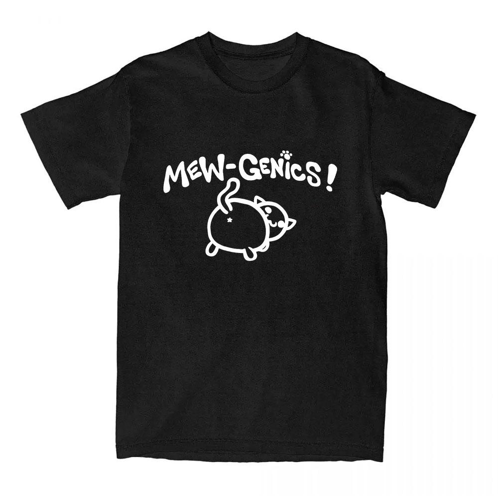

Funny Game MEWGENicS T-shirt Short Sleeve Cotton Women/Men Tshirts Streetwear Unisex Kawaii Cartoon Graphic Print T Shirt Female XS чёрный