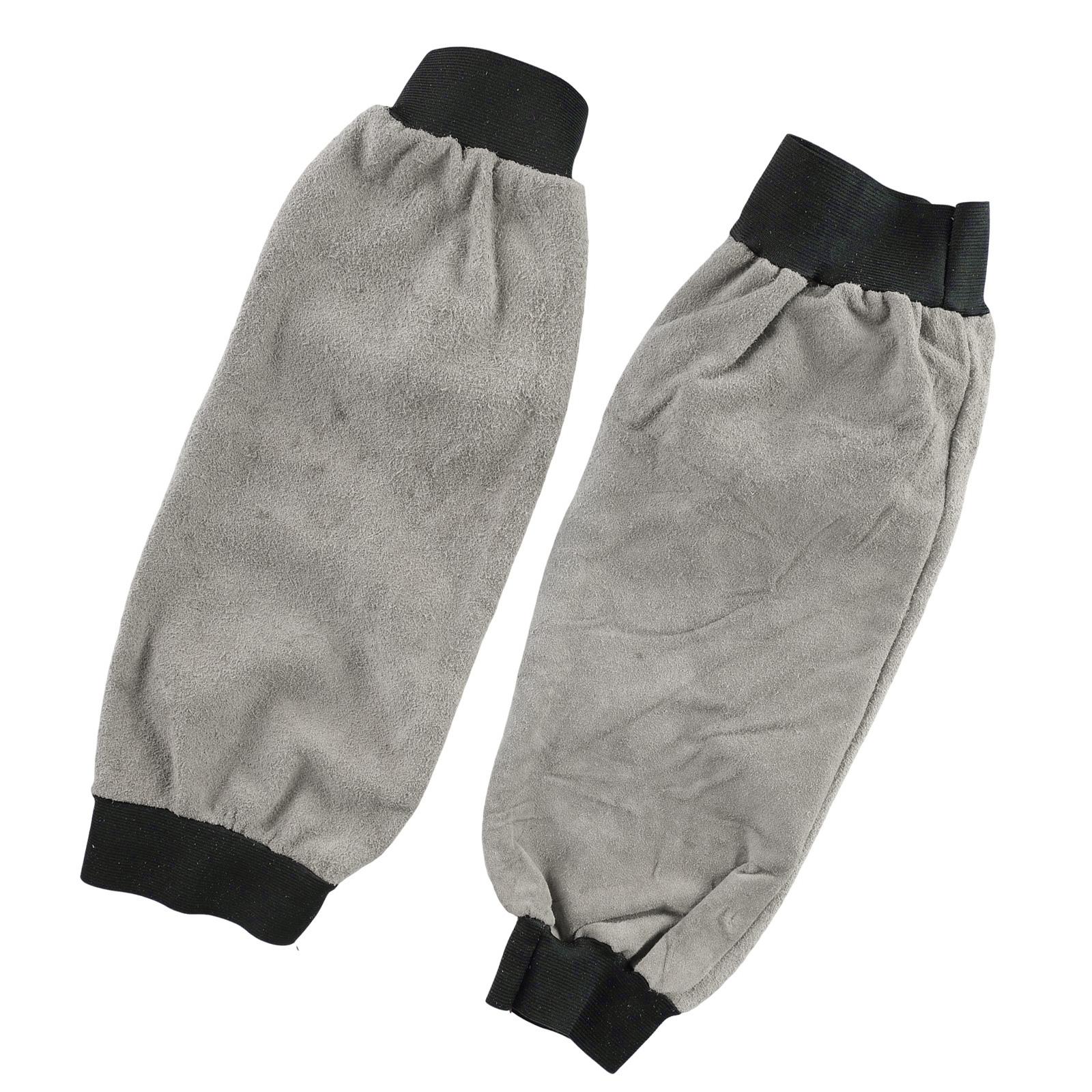 

Кожаные сварочные нарукавники Термостойкие Защита рук Эластичные манжеты Принадлежности для сварщика Защитное промышленное использование серый