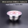 Large Double-Layer Insulated Stainless Steel Bowl with Lid - Anti-Scald, Anti-Drop, for Children and Adults, Ideal for Rice and Soup.