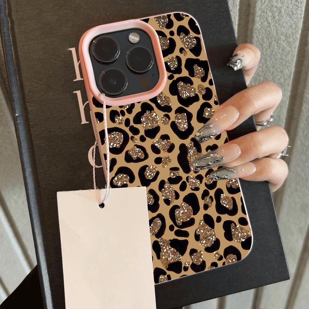 

HOT Luxury NEW Leopard Pattern Lichee leather pattern Phone Case For iPhone 17 16e 16 15 14 13 12 Air Pro Max Plus X XR XSMax iPhone 13 Pro
