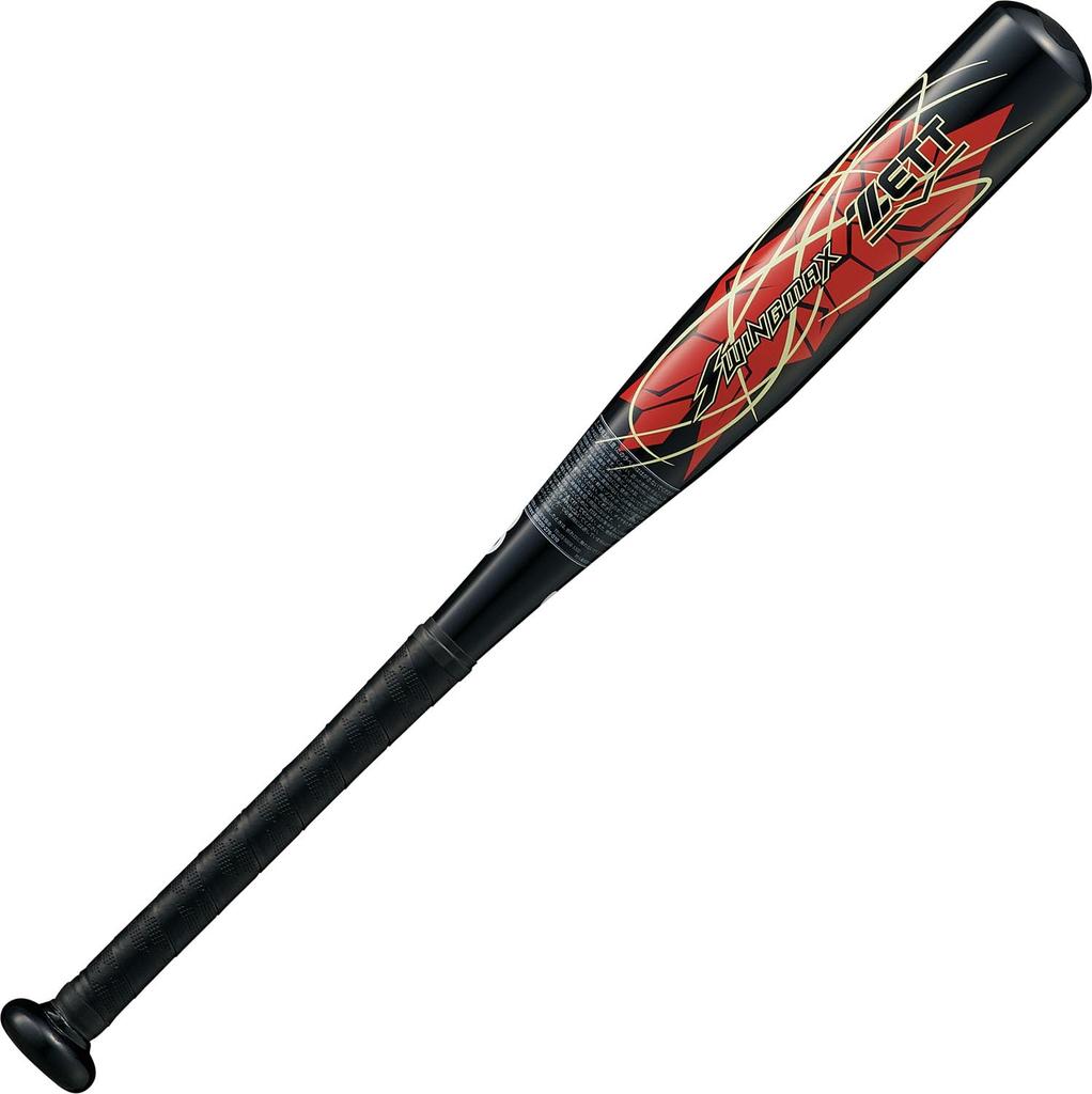 ZETT Swing Max Youth Baseball Metal 350g Black BAT75630 Bat, (Super Duralumin), 60cm, Average, (1900),