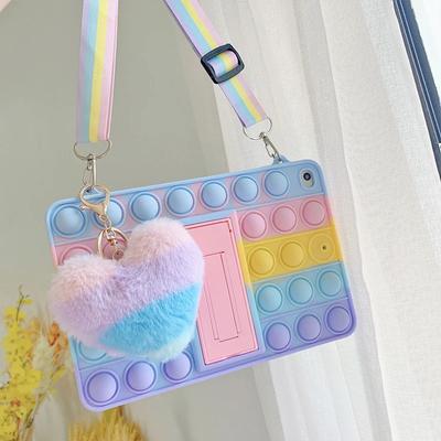 Tablet Stand Case for iPad Air 1 2 3 10.5 4 5 10.9 10th 2022 10.2 7 8 9 2020 Pro 11 2024 9.7 2017 Mini 6 Silicon Kids Cover