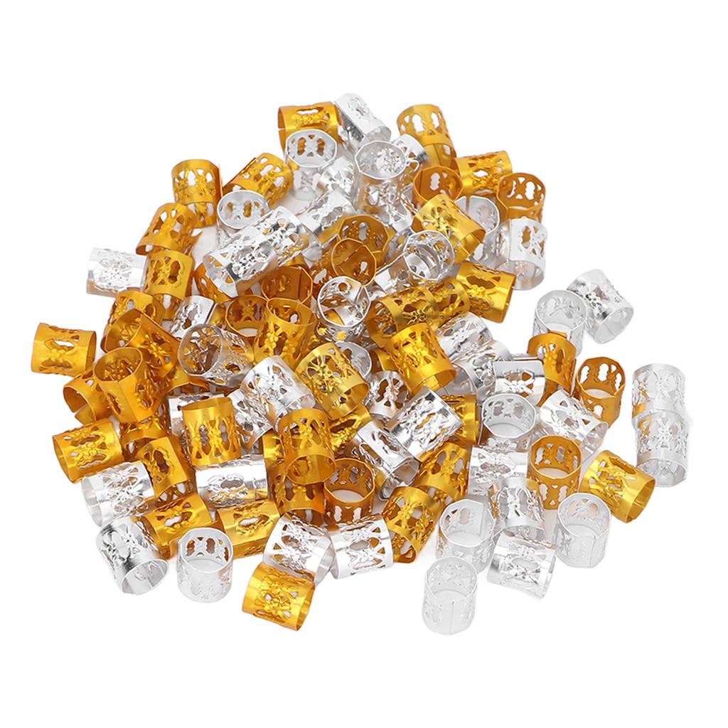 Dreadlocks Tool Set Dreadlocks Braid Rings Hair Extension Crochet Hook Hair Decoration AccessoriesGold