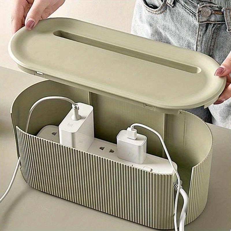Large Plug Board Storage Box Save Space Cable Wire Organizer Dustproof Plastic Plug Board Storage Box for Wire WiFi