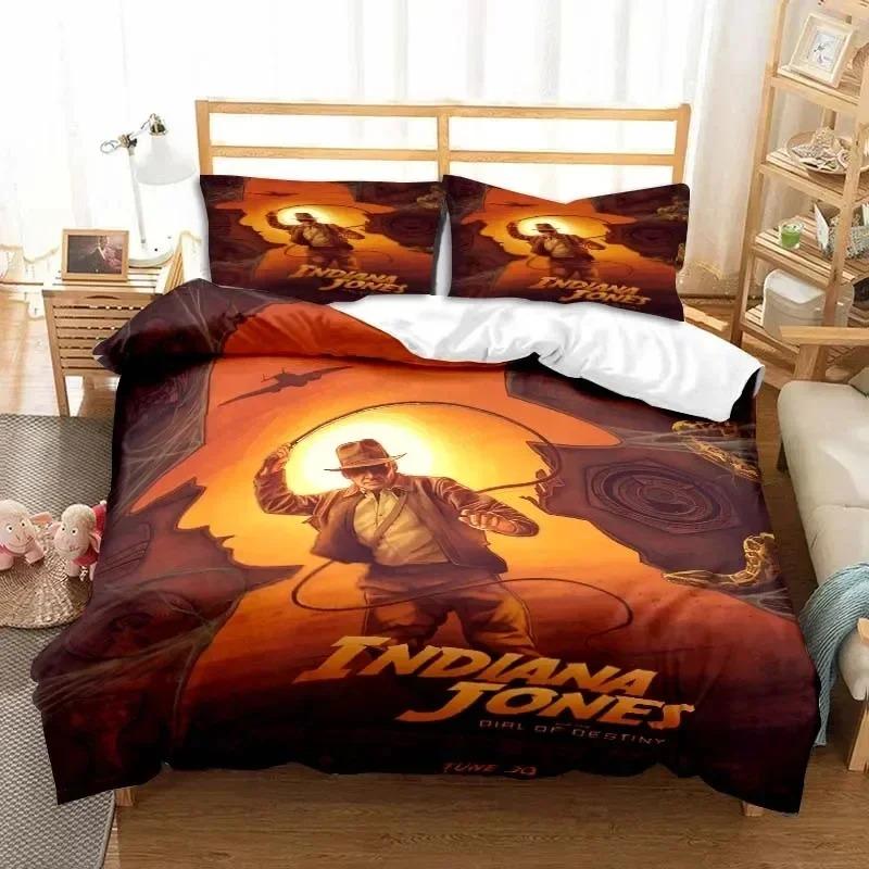 Indiana Jones The Dial of Destiny Sleep Bedding Package Single Size Double Size King Dimension Size Boys Bedroom Quilt Cover Bed Cover Package Gift
