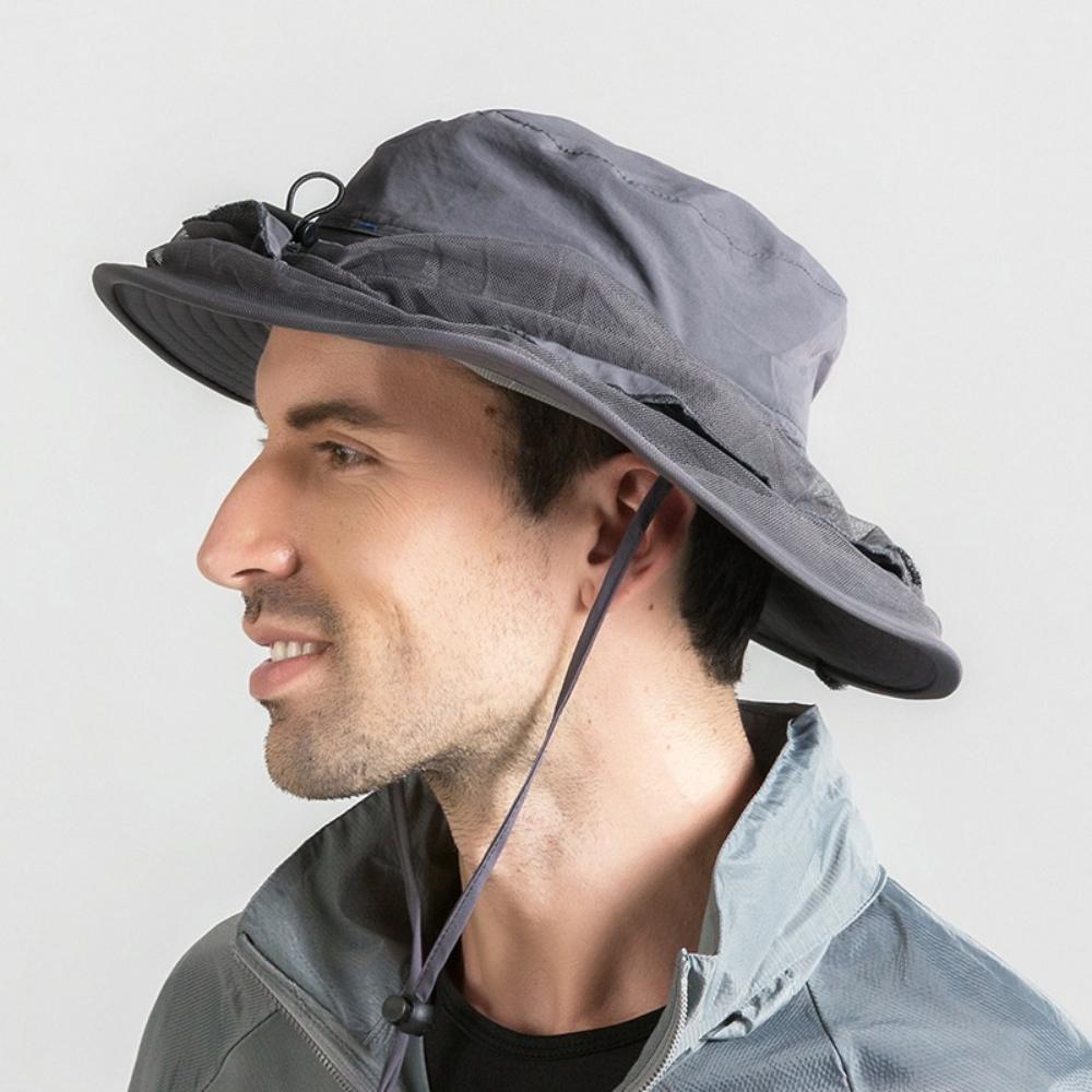 Cap Outdoor Anti Mosquito Hats for Men Mesh Head Net Face Protector Travel Camping Healthy Care Caps