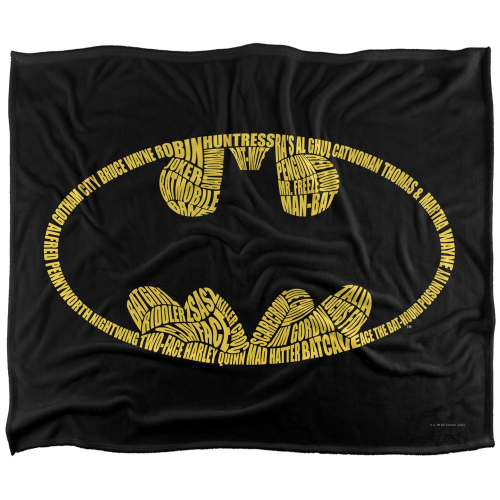 Batman Script Graphic Logo Blanket