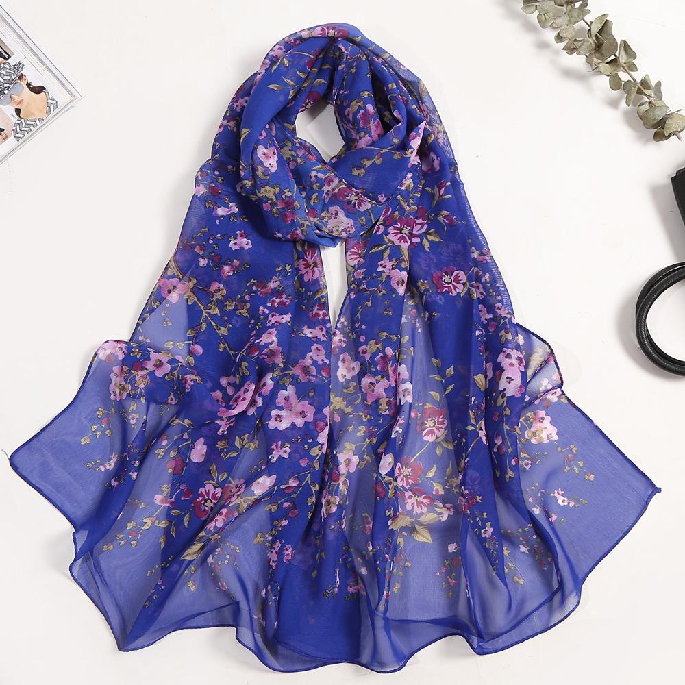 Şifon Hanxiang Erik Güneş Koruyucu Eşarp Kore Tarzı Plaj Eşarbı Uzun Kadın İnce İpek Eşarp Dekorasyon