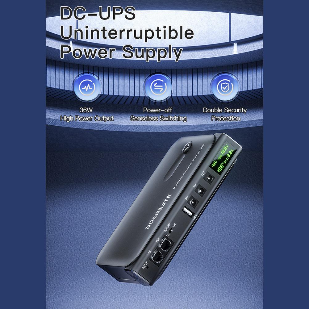 DC1036L Digitaler USV 36W Netzteil mit Überhitzungsschutz und mehreren Ausgangsspannungen für Router-Netzwerkgeräte